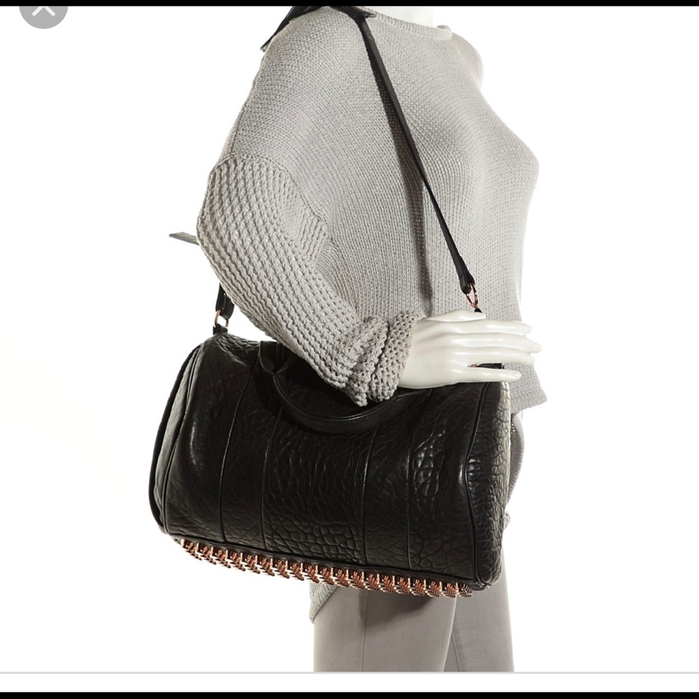 Alexander wang rocco rose gold pebbled leather